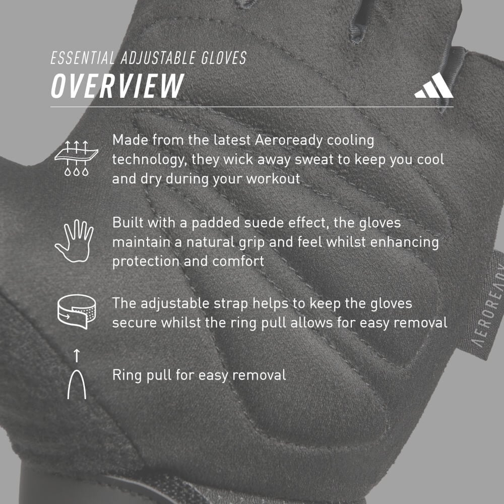ถุงมือ Essential Adjustable ADIDAS ADGB-12453-NL สีเขียว ไซส์S